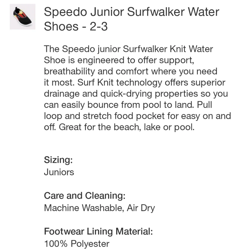 Speedo Junior Surfwalker Water Shoes